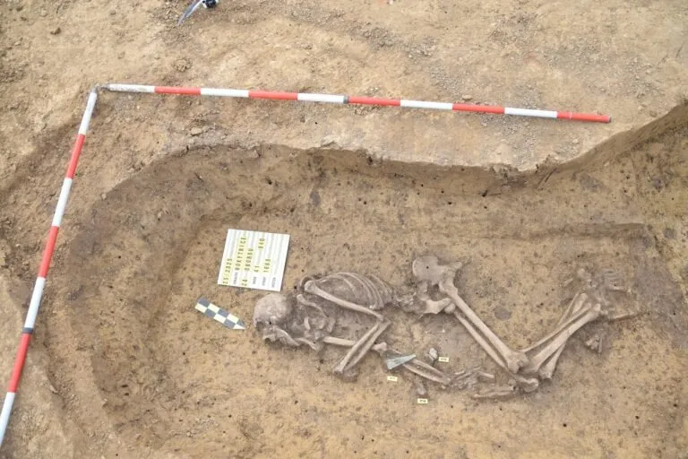Доісторичне поховання, виявлене під час розкопок Доісторичне поховання, виявлене під час розкопок