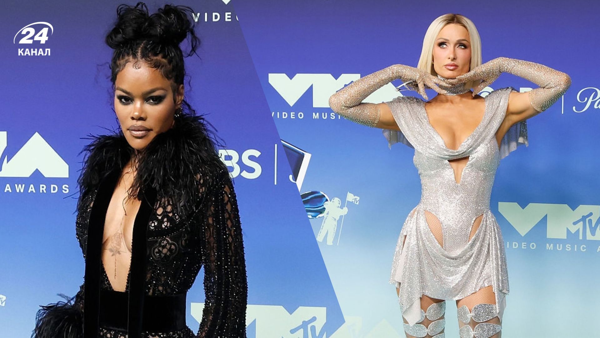 Теяна Тейлор та Періс Гілтон на червоній доріжці MTV VMA 2026 Теяна Тейлор та Періс Гілтон на червоній доріжці MTV VMA 2026