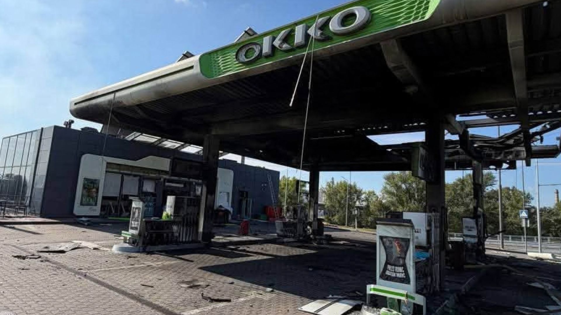 Атака по автозаправці ОККО у Києві Атака по автозаправці ОККО у Києві