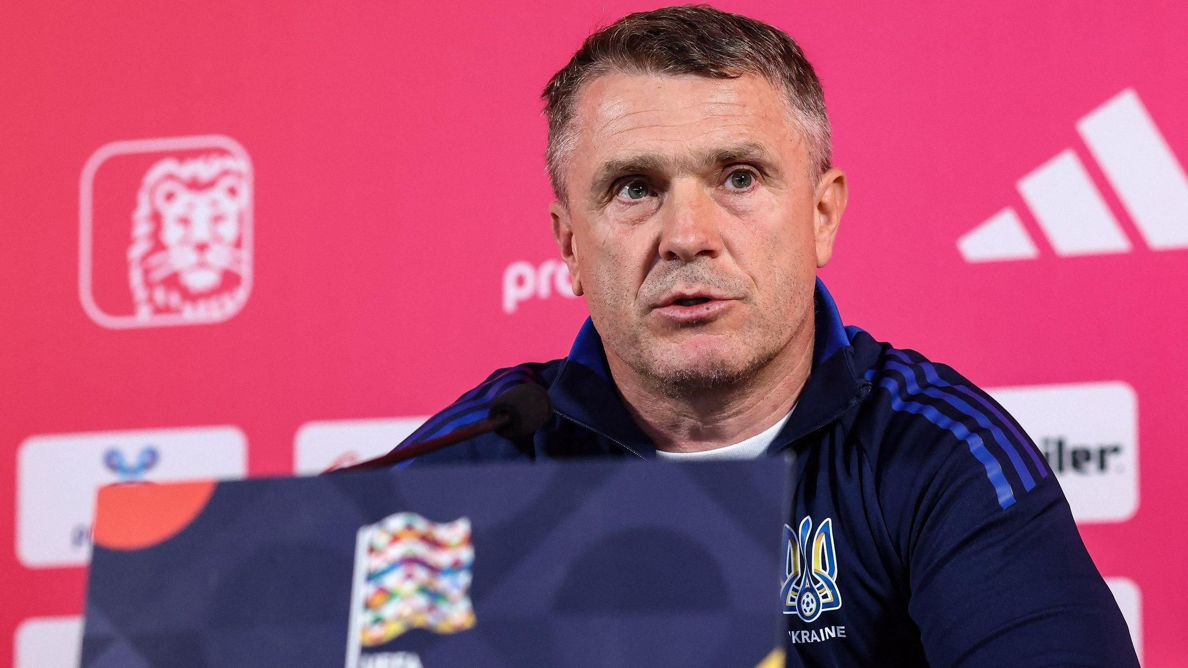 Сергій Ребров під час роботи зі збірною України