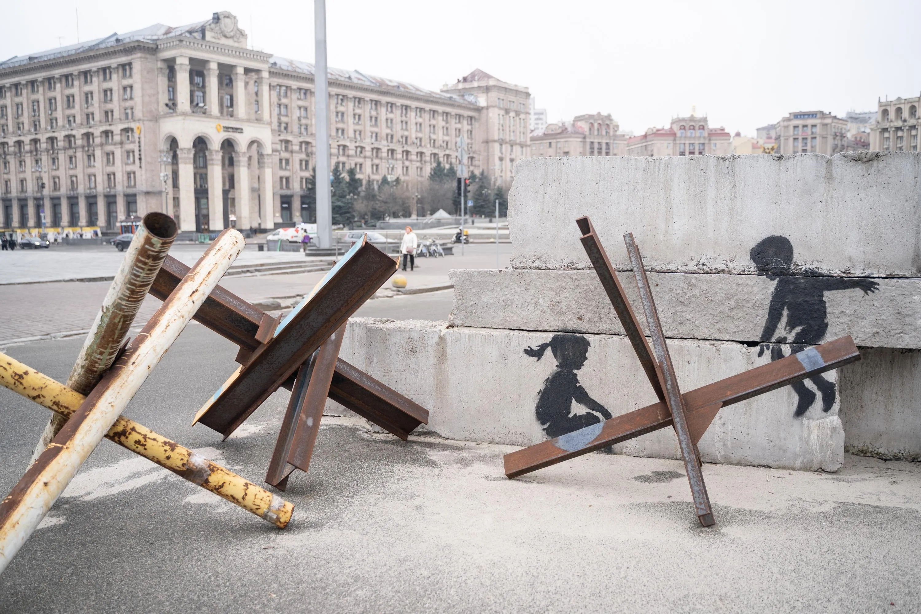 Работа Бэнкси в Киеве