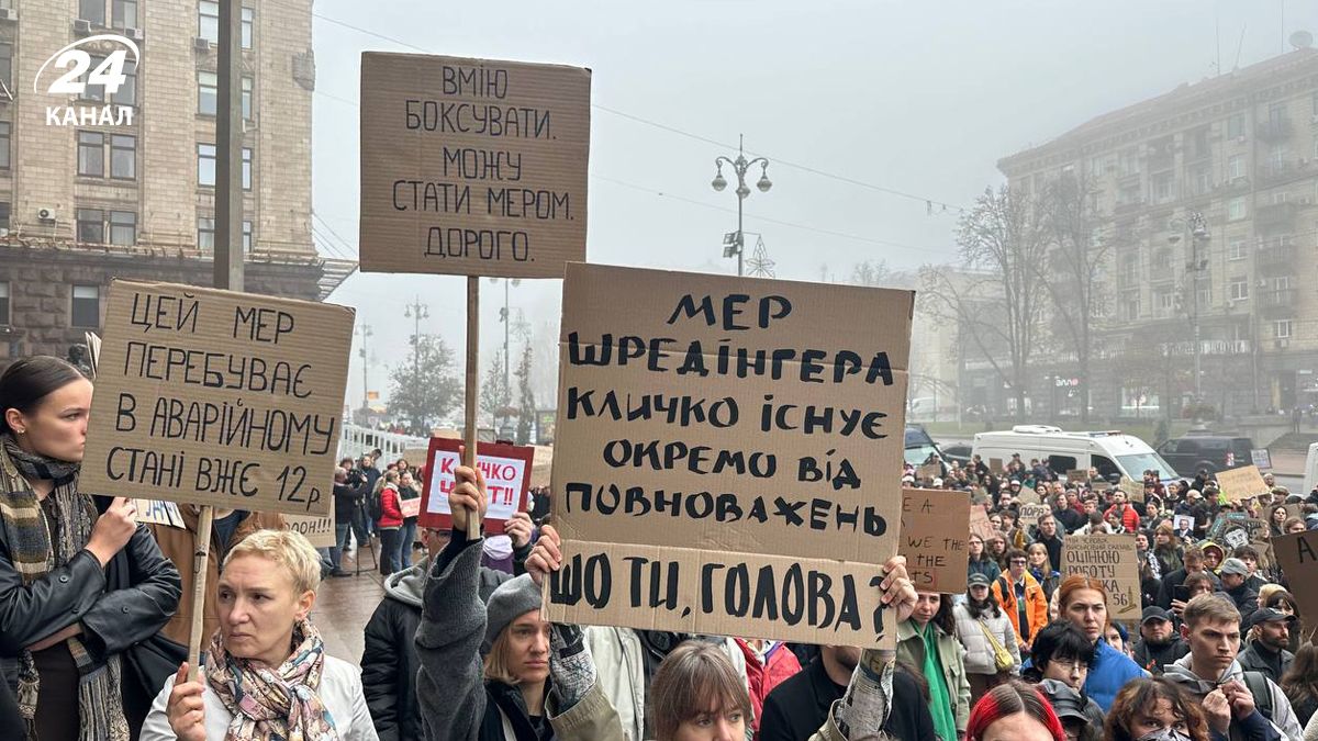 Столица не готова к зиме: в Киеве проходит митинг за отставку Кличко