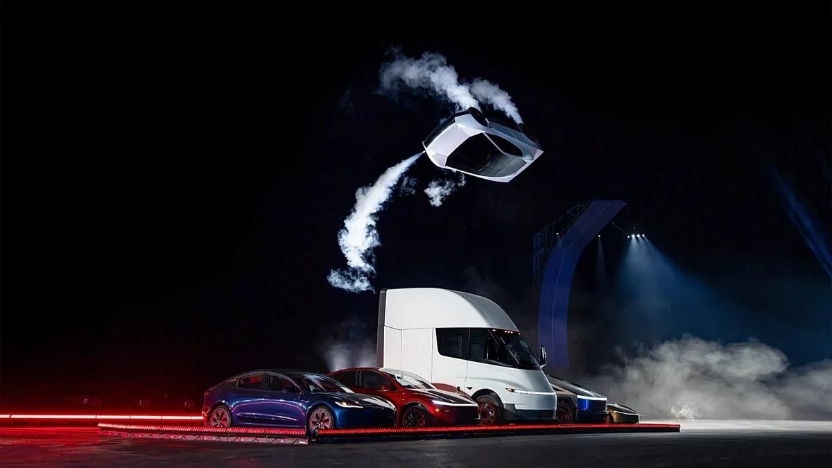 Tesla Roadster навчать самостійно стрибати та крутити сальто Tesla Roadster навчать самостійно стрибати та крутити сальто