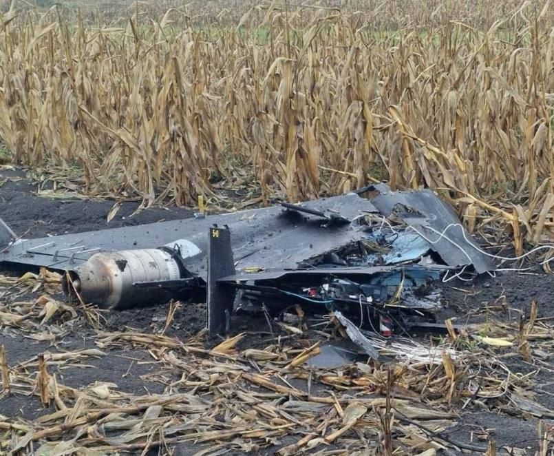 Безпілотник, виявлений поблизу житлового будинку в Молдові 23 жовтня 2026 року.