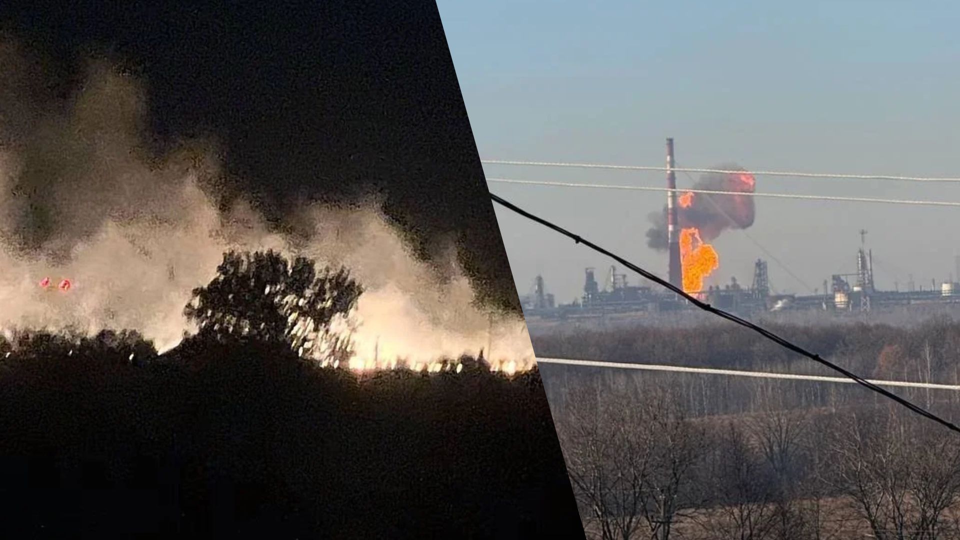 Неспокійна ніч для Росії та окупантів на ТОТ: дрони влаштували пожежі, зокрема на НПЗ