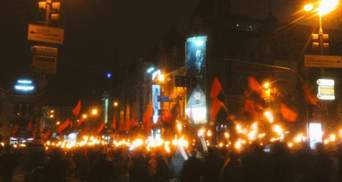 В столице завершилась факельное шествие
