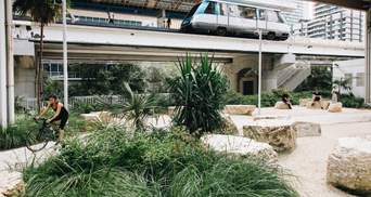 В американском Майами открыли парк под линией метро: красноречивые фото
