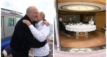 Лукашенко на встрече с Путиным все же искупался в прохладном Черном море: фото