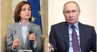 Санду хоче поговорити з Путіним про виведення російських військ з Придністров'я