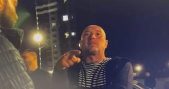 Угрожал, матерился и врал: появилось видео с пьяным актером Жониным после аварии в Киеве