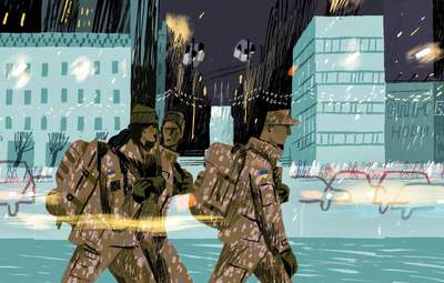 "Київ під тінню війни": The New Yorker опублікував символічні малюнки українського художника