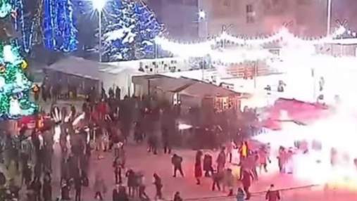 На Днепропетровщине новогодний салют запустили в толпу людей: видео инцидента