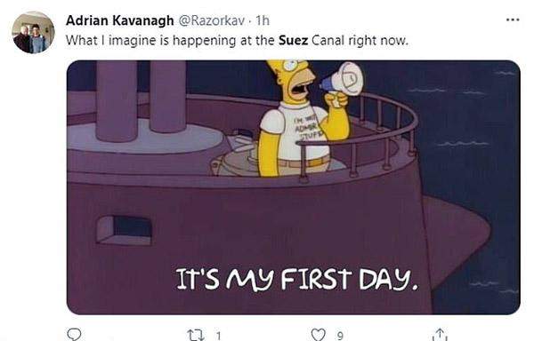 Затори в Суецькому каналі через контейнеровоз Evergreen: меми та фотожаби Затори в Суецькому каналі через контейнеровоз Evergreen: меми та фотожаби