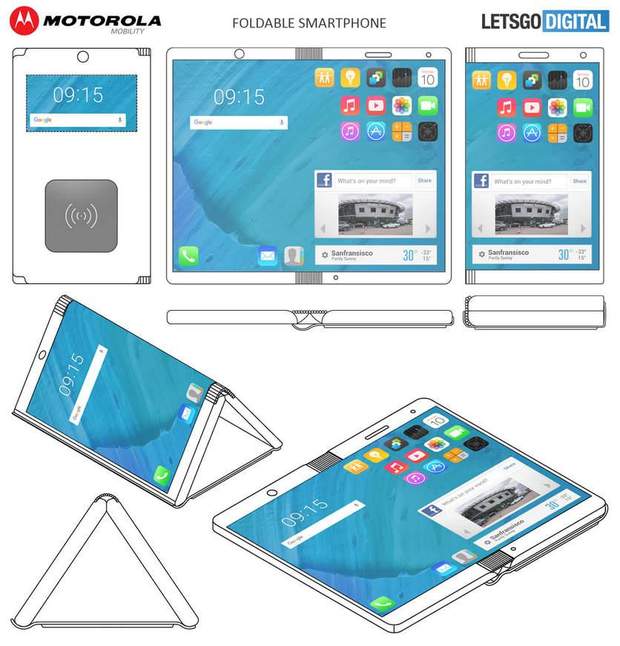 Motorola запатентувала гнучкий смартфон