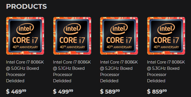  Intel Core i7-8086K