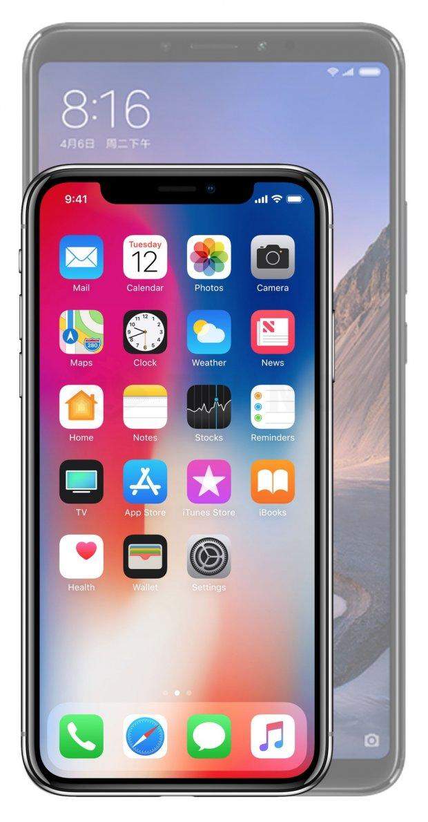 Xiaomi Mi Max 3 з iPhone X