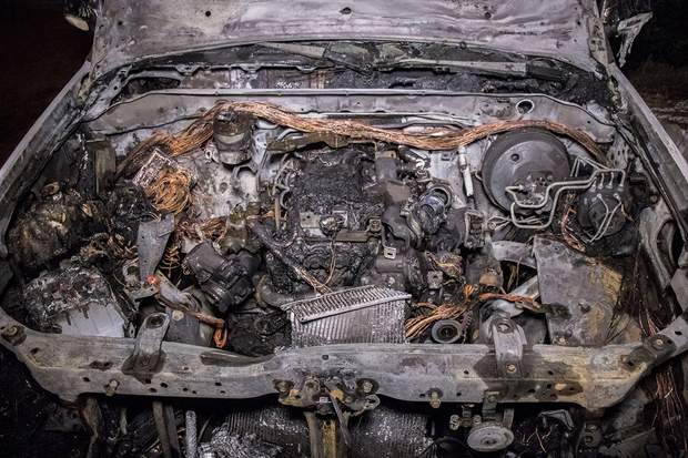 ПІдпал позашляховика у києві