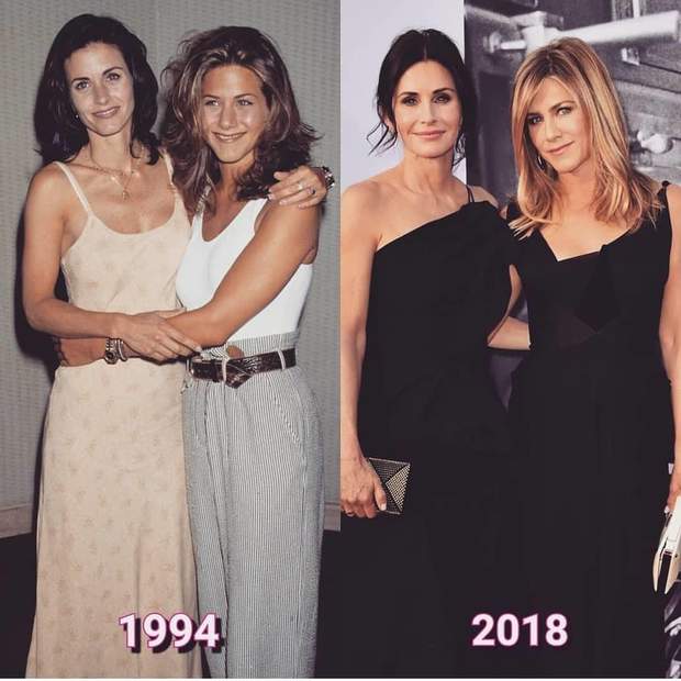   Jennifer Aniston and Courtney Cox 