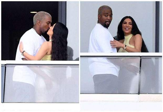   Kim Kardashian and Kanye West 