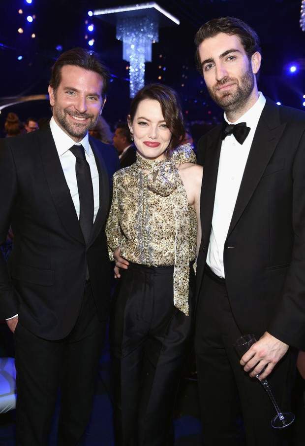  Emma Stone, Bradley Cooper and Dave McCarry 