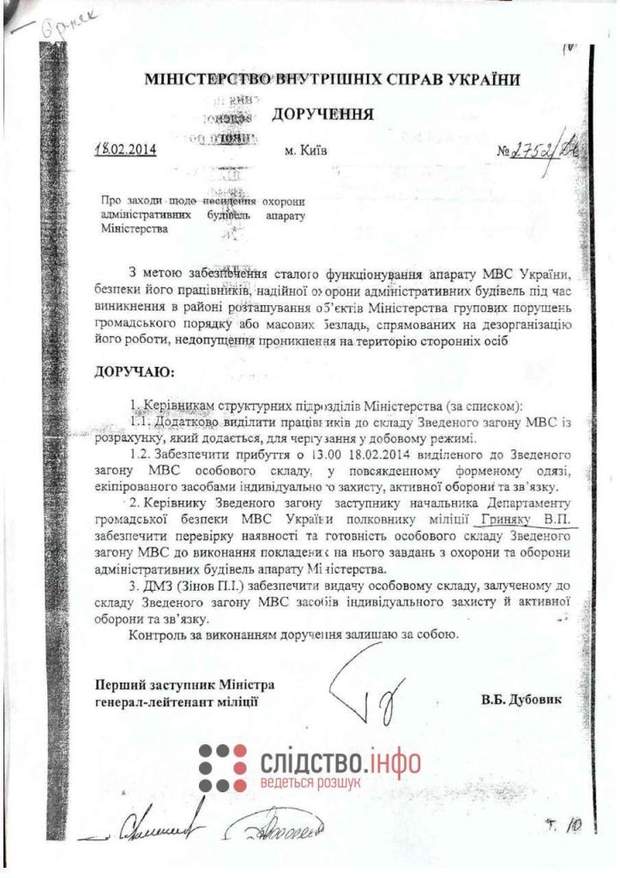 Гриняк, Нацгвардія, розслідування, Майдан, протести, Беркут, МВС