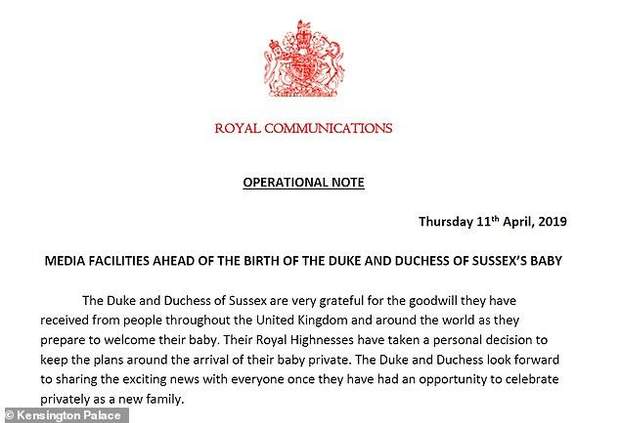 Неожиданно: Меган Маркл и принц Гарри не будут объявлять о рождении своего ребенка