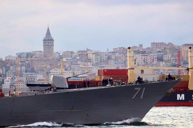 Чорне море, ракетний есмінець США, корабель