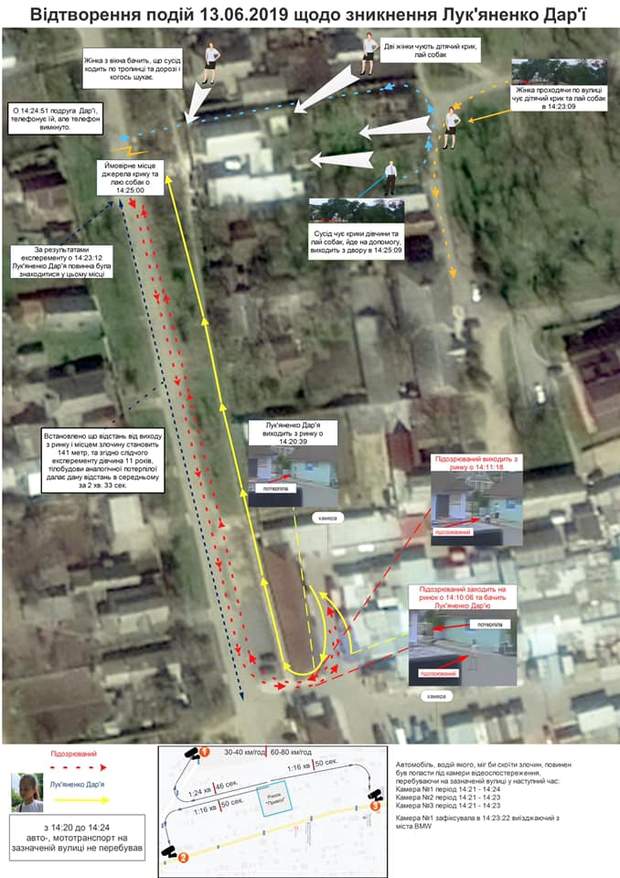 Дарія Лук'яненко маршрут руху карна в день зникнення