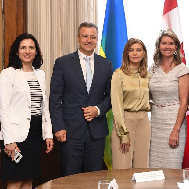 Олена Зеленська на зустрічі з канадськими високопосадовцями 