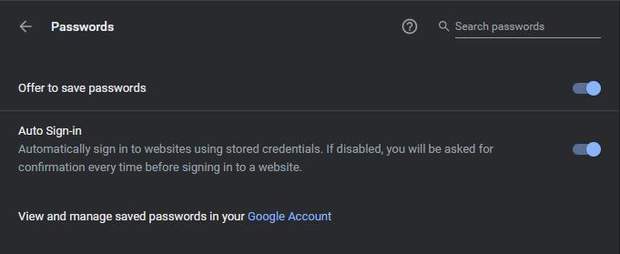 Менеджер паролів Google Chrome