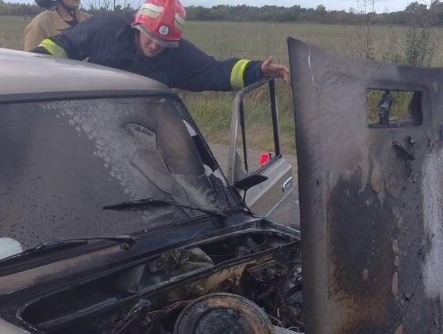 Біля Стрия під час руху загорівся автомобіль