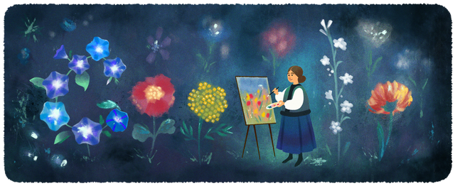 Google, Дудл, Катерина Білокур, художниця, 120 років, картини, мистецтво, наївне мистецтво 