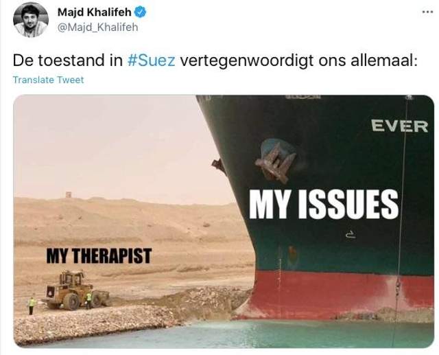 Затори в Суецькому каналі через контейнеровоз Evergreen: меми та фотожаби