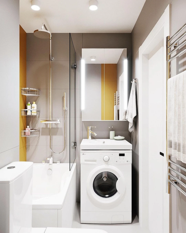 Пральна машинка під раковиною