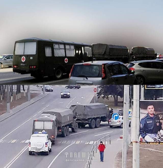 Як везуть трупи окупантів у Гомелі