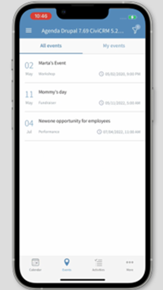 CiviCRM, додаток, волонтерство
