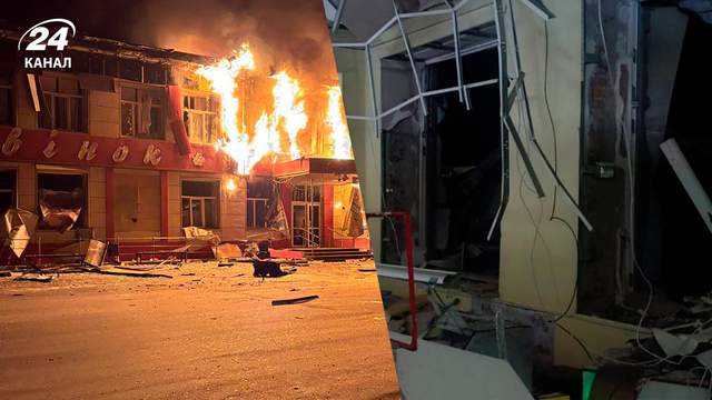 Ворог вгатив по магазину в Барвінковому на Харківщині: спалахнула пожежа, є постраждалі