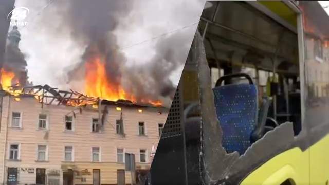 Поліція опублікувала перші хвилини після удару по центру Львова