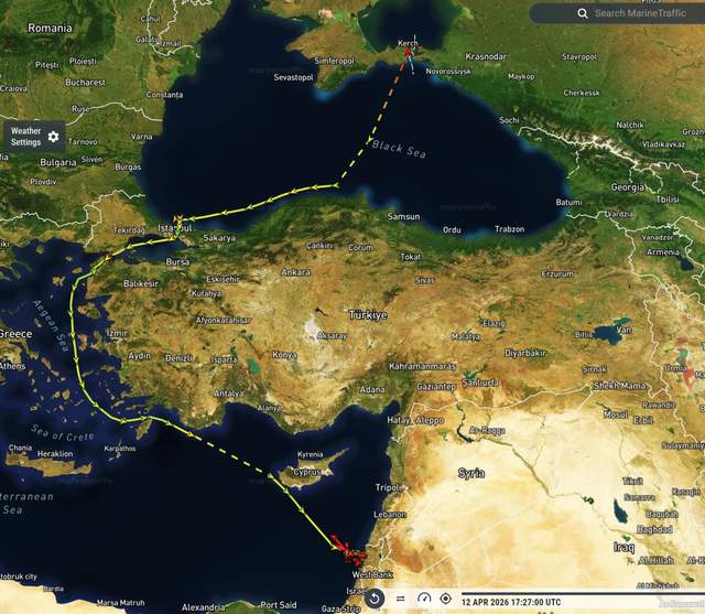 Ізраїль прийняв судно з зерном – воно було доставлено з окупованих територій України