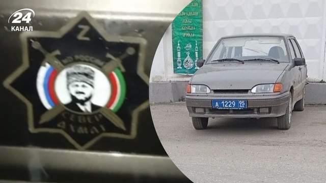 У Чечні активісти спалили автомобіль кадирівської поліції: яскраві кадри