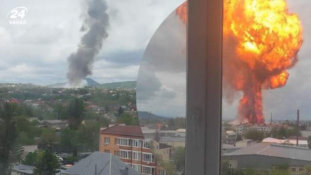 Стовп диму бачили за кілометри: російський П’ятигорськ сколихнув потужний вибух на АЗС