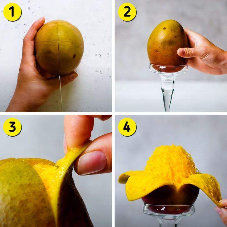 Идеи Как чистить манго Лайфхаки