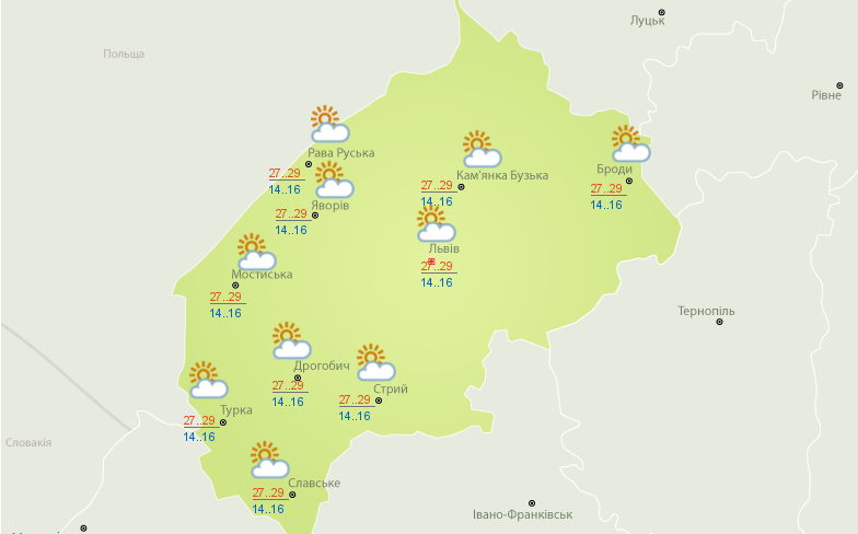 Спека і грозові дощі: прогноз погоди на Львівщині на 28 червня – 2 липня