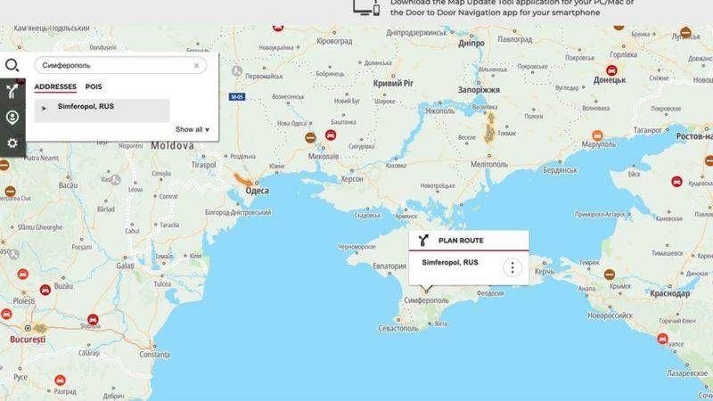 карта України Крим російський Nissan