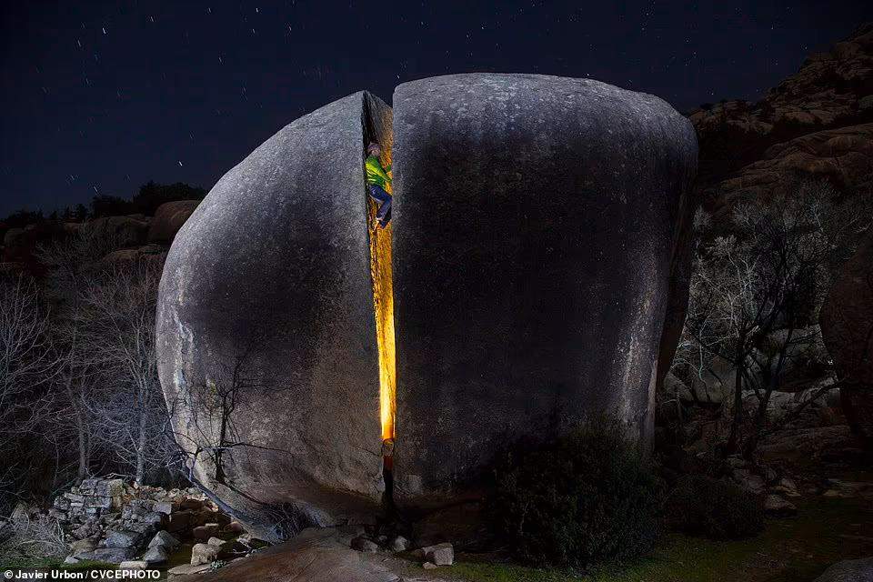 foto en un concurso de fotografía de búlder sobre montañismo